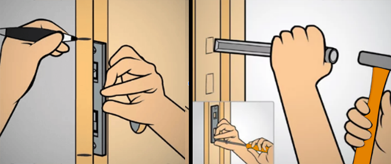 Como instalar uma fechadura: 5º passo