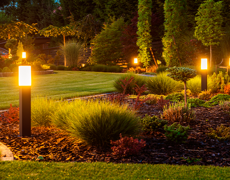 Iluminação para jardim e área externa